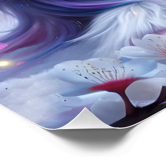 Fantasy Schattige Mooie Baby Eenhoorn Perfect Poster (Hoek)