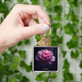 Fantasy Schattige mooie roze roos Sleutelhanger (Hand)