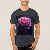 Fantasy Schattige mooie roze roos Tri-Blend Shirt (Voorkant)