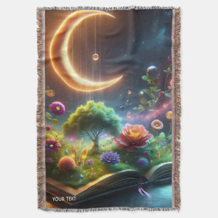 Fantasy Schattige Moon Garden Boek Deken