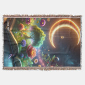 Fantasy Schattige Moon Garden Boek Deken (Voorkant)