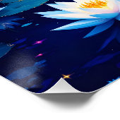 Fantasy Schattige Moon Lily Pond Perfect Poster (Hoek)