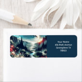 Fantasy Schattige Moon River Flowers Etiket (Insitu)