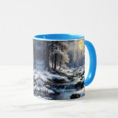 Fantasy Schattige Moon Winter Forest Mok (Voorkant rechts)