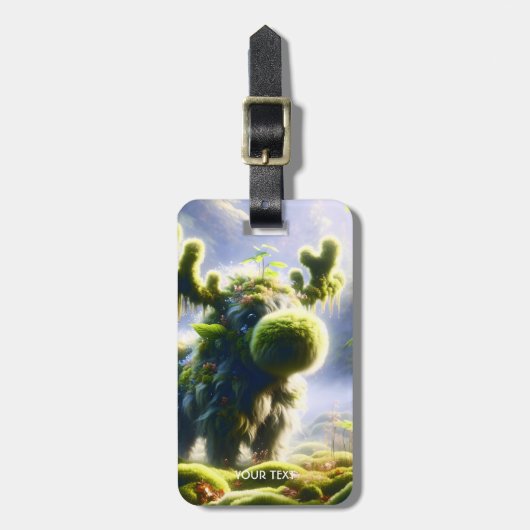 Fantasy Schattige Moss Moose Forest Bagagelabel (Voorkant verticaal)