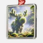 Fantasy Schattige Moss Moose Forest Metalen Ornament (Links)