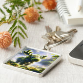 Fantasy Schattige Moss Moose Forest Sleutelhanger (Zijkant)