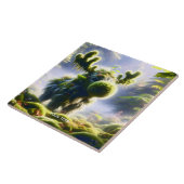 Fantasy Schattige Moss Moose Forest Tegeltje (Zijkant)