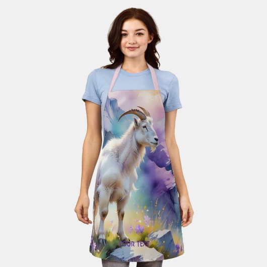 Fantasy Schattige Mountain Goat Meadow Schort (Gedragen)