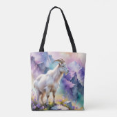 Fantasy Schattige Mountain Goat Meadow Tote Bag (Achterkant)
