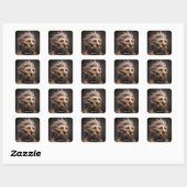 Fantasy Schattige Mountain Mythical Creature Vierkante Sticker (Vel)