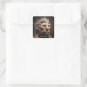 Fantasy Schattige Mountain Mythical Creature Vierkante Sticker (Tas)