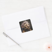 Fantasy Schattige Mountain Mythical Creature Vierkante Sticker (Envelop)