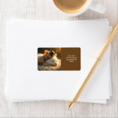Fantasy Schattige Mouse Cat Love Etiket (Insitu)