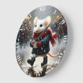 Fantasy Schattige Mouse Coffee Coat Grote Klok (Hoek)
