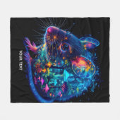 Fantasy Schattige Mouse Mushrooms Forest Fleece Deken (Voorkant (Horizontaal))