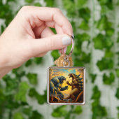 Fantasy Schattige Mozaïek Fierce Battle Sleutelhanger (Hand)