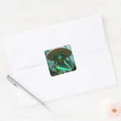 Fantasy Schattige Mushroom Sabre Forest Vierkante Sticker (Envelop)