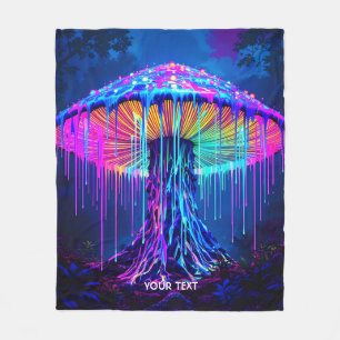 Fantasy Schattige Mushroom Surreal Forest Fleece Deken