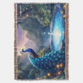 Fantasy Schattige Night Puddle Peacock Deken (Voorkant Verticaal)