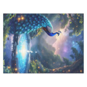 Fantasy Schattige Night Puddle Peacock Tafelkleed (Voorkant (Horizontaal))