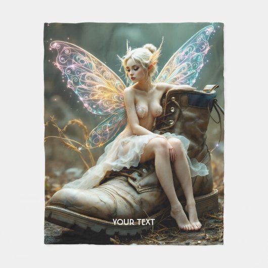 Fantasy Schattige Old Big Boot Fleece Deken (Voorkant)