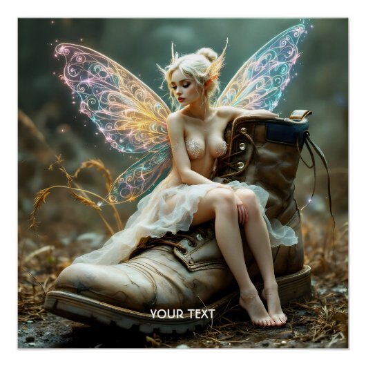 Fantasy Schattige Old Big Boot Perfect Poster (Voorkant)