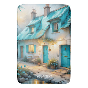 Fantasy Schattige Old Blue House Badmat