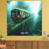 Fantasy Schattige Old Past Train Canvas Afdruk (Insitu (Woonkamer))