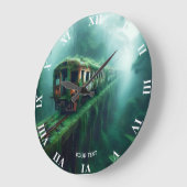 Fantasy Schattige Old Past Train Grote Klok (Hoek)