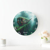 Fantasy Schattige Old Past Train Grote Klok (Huis)