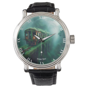 Fantasy Schattige Old Past Train Horloge