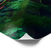 Fantasy Schattige Old Past Train Perfect Poster (Hoek)