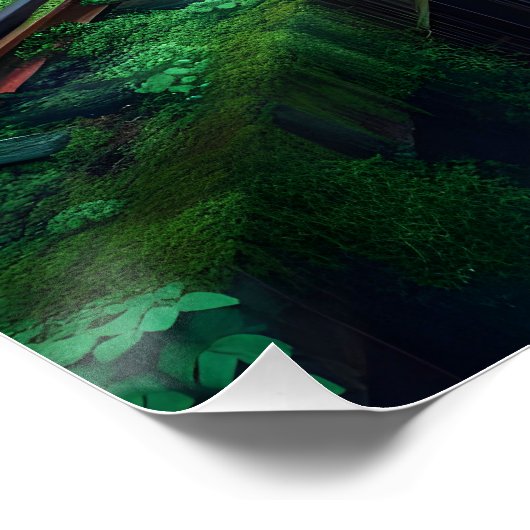 Fantasy Schattige Old Past Train Perfect Poster (Hoek)