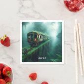 Fantasy Schattige Old Past Train Servet (Insitu)