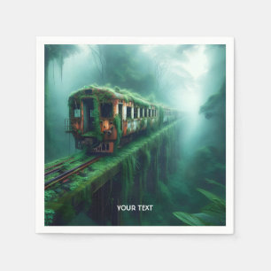 Fantasy Schattige Old Past Train Servet