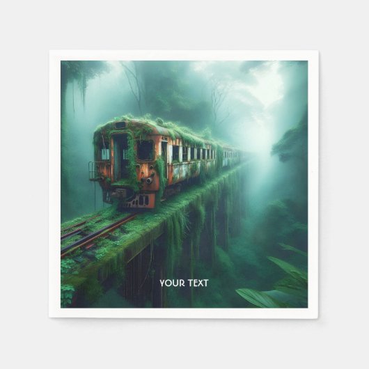 Fantasy Schattige Old Past Train Servet (Voorkant)