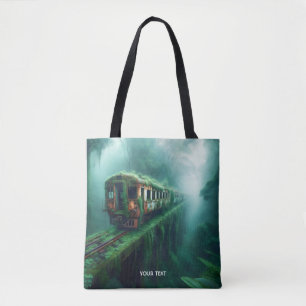 Fantasy Schattige Old Past Train Tote Bag