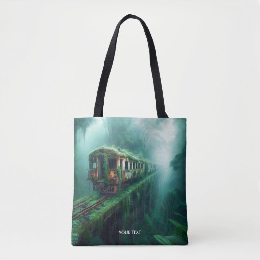 Fantasy Schattige Old Past Train Tote Bag (Voorkant)