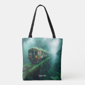 Fantasy Schattige Old Past Train Tote Bag (Achterkant)