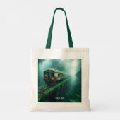 Fantasy Schattige Old Past Train Tote Bag (Achterkant)