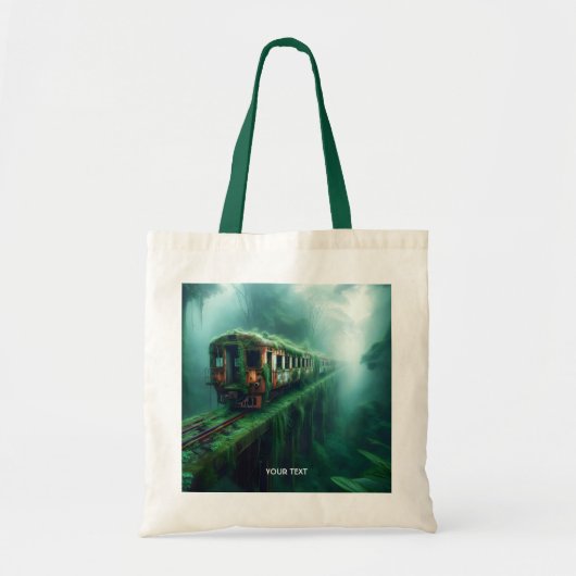 Fantasy Schattige Old Past Train Tote Bag (Voorkant)