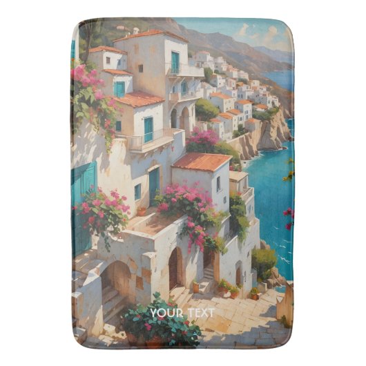 Fantasy Schattige olieverflandschap Badmat (Voorkant Verticaal)