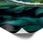 Fantasy Schattige Orchidee Vuurvliegjes Bos Perfect Poster (Hoek)