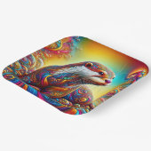 Fantasy Schattige Otter Kleuren Dans Papieren Bordje (Gebogen)