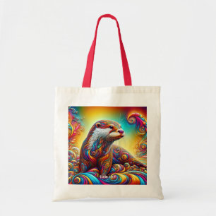 Fantasy Schattige Otter Kleuren Dans Tote Bag