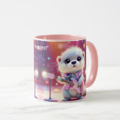 Fantasy Schattige Otter Pop Star Mok (Voorkant rechts)
