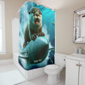 Fantasy Schattige Otter Torpedo Zee Douchegordijn (In situ)