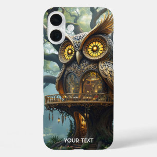 Fantasy Schattige Owl Tree Forest iPhone 16 Plus Hoesje