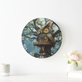 Fantasy Schattige Owl Tree Forest Grote Klok (Huis)